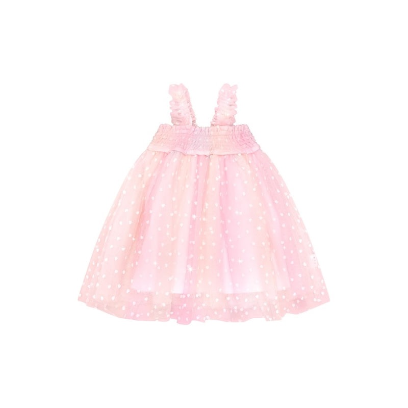 Huxbaby Daisy Sweetheart Shirred Tulle Dress