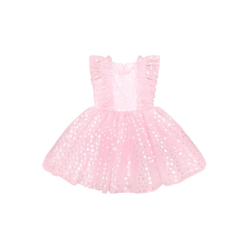 Huxbaby Princess Glitter Hearts Dress