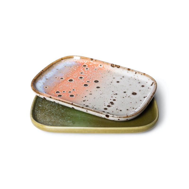 2er Set kleine Tabletts 70s Ceramics – HK Living