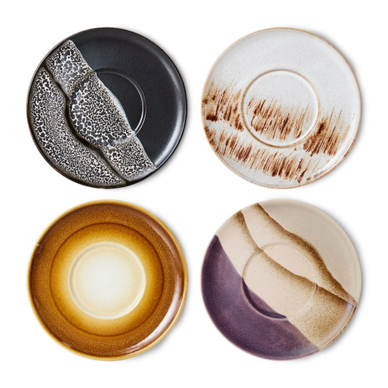 4er Set Untertassen Big Sur 70s Ceramics – HK Living