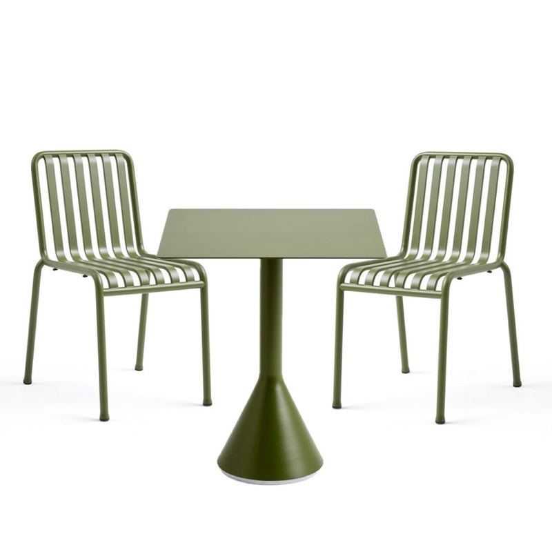 Gartenmbel Set Palissade grn (2 Sthle und Esstisch) – HAY