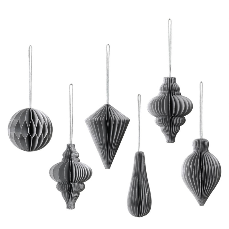 6er Set Weihnachtsanhnger Papier Mix – Broste Copenhagen