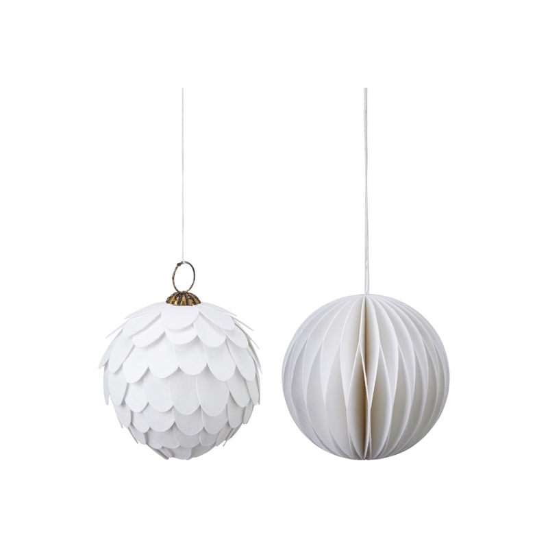 Weihnachtsbaumkugel 4er-Set Christmas Ball Mix Wei – wikholmform