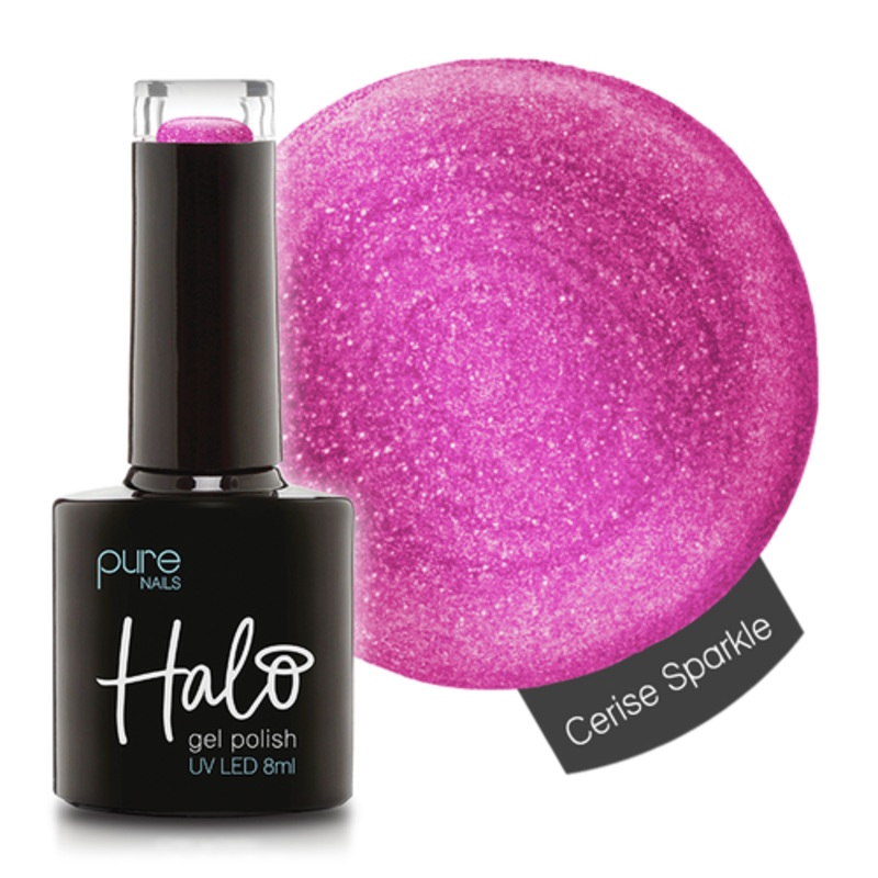 Halo Gel Polish 8ml Cerise Sparkle