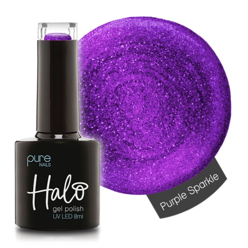 Halo Gel Polish 8ml Purple Sparkle