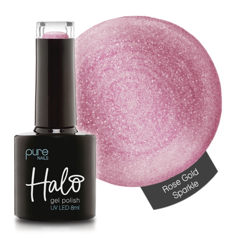 Halo Gel Polish 8ml Rose Gold Sparkle