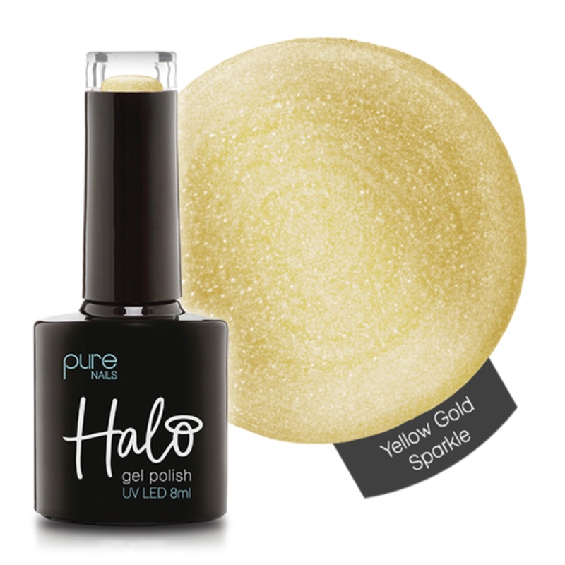 Halo Gel Polish 8ml Yellow Gold Sparkle